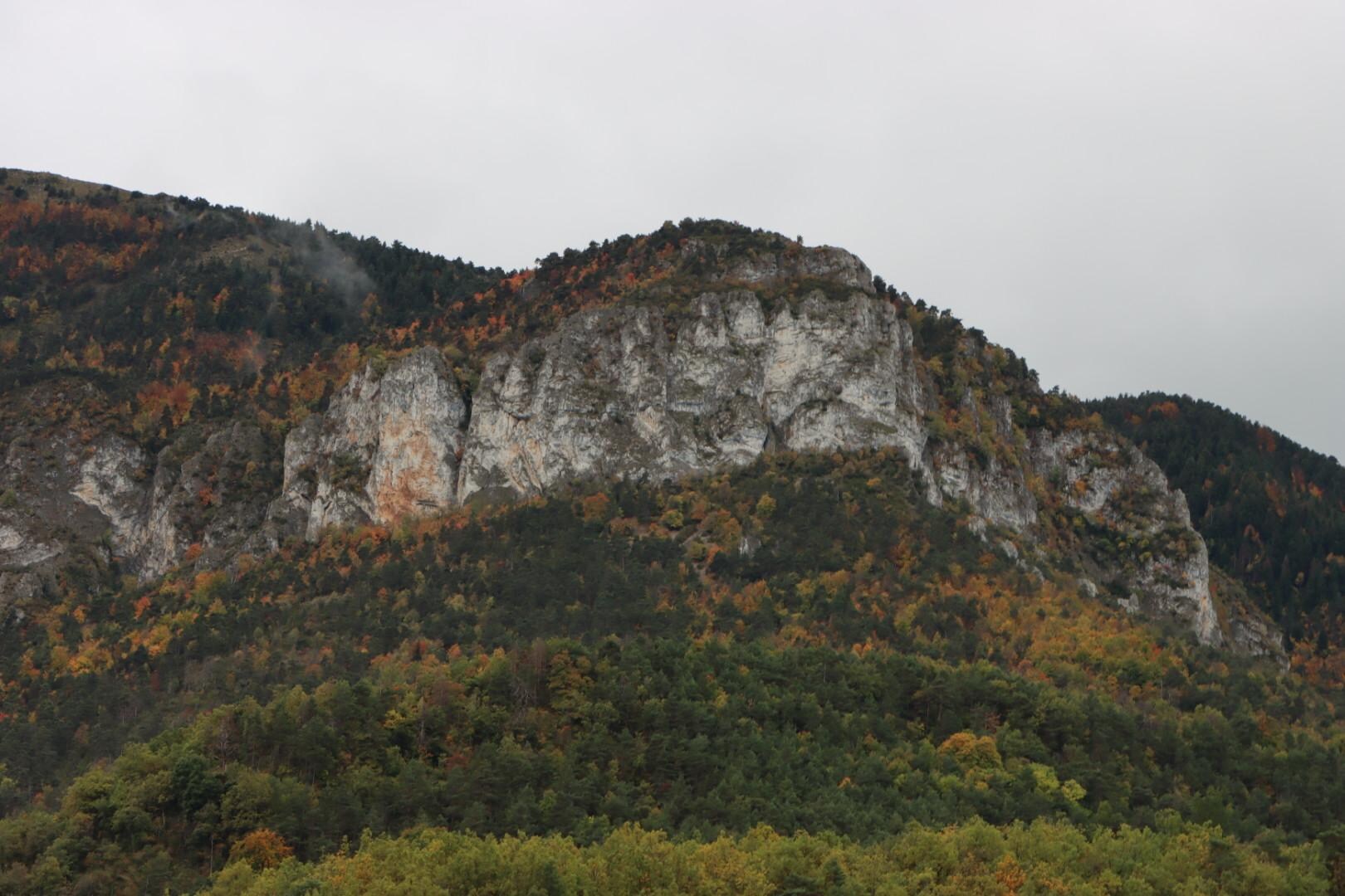 A close up of the mountain 