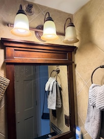 Mirror also had water spots all over it.