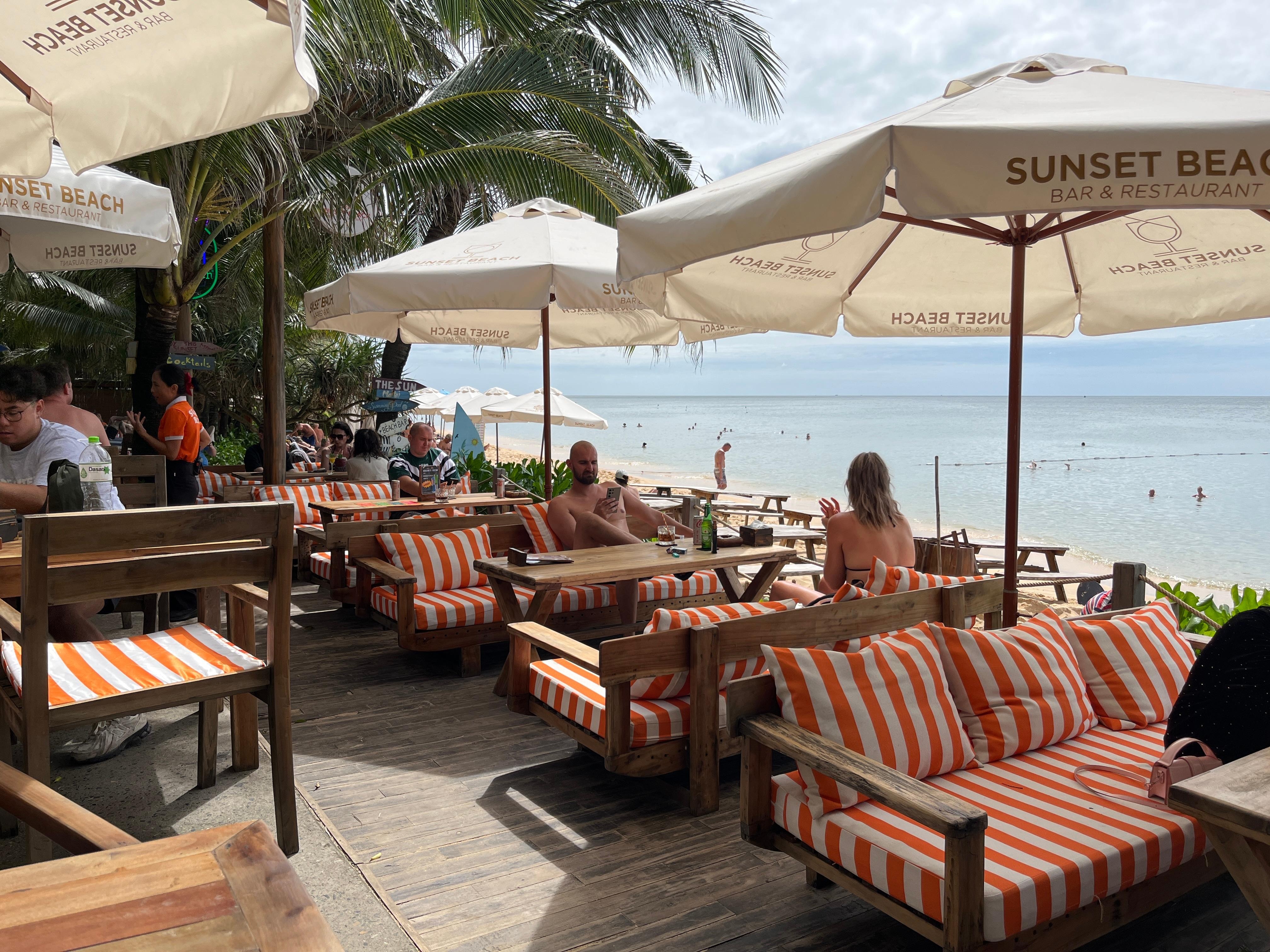 Foto fra strandbaren