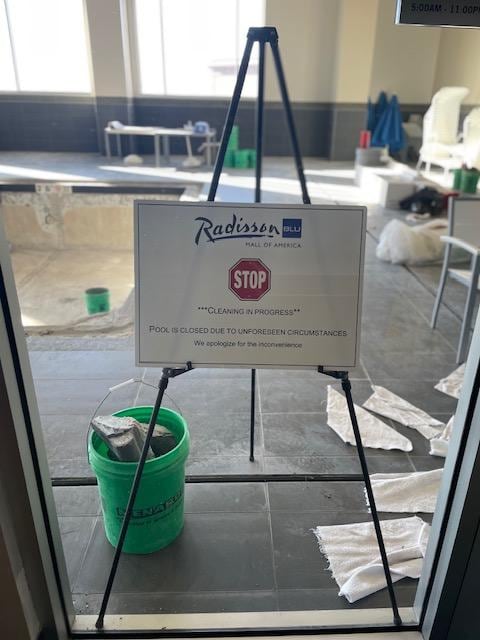 Not closed for cleaning but for major repairs. Management said it was listed on their website but I booked on Orbitz where it wasn't listed closed.