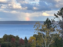rainbow seen from Lodge
