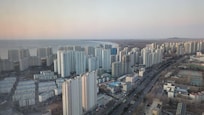view of ocean and city