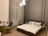 2 bedroom apartment with mini fridge.