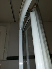 shower wall kept on falling off ,,dangerous