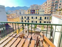 From the balcony.