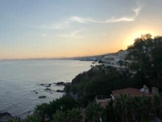 Atardecer desde la terraza de la habitación.