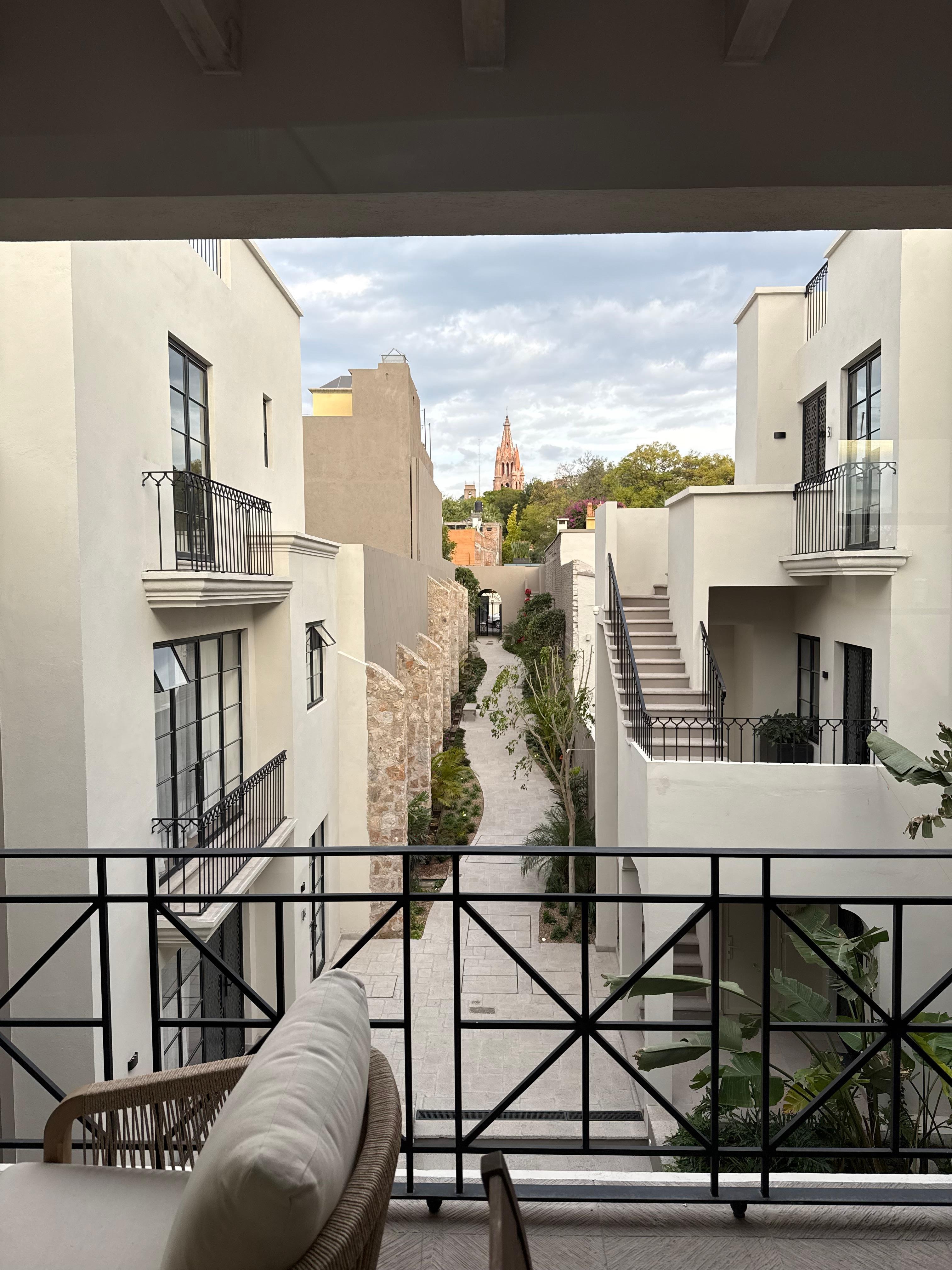 View from our room’s balcony 