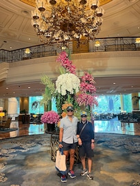 Beautiful floral arrangement at main lobby