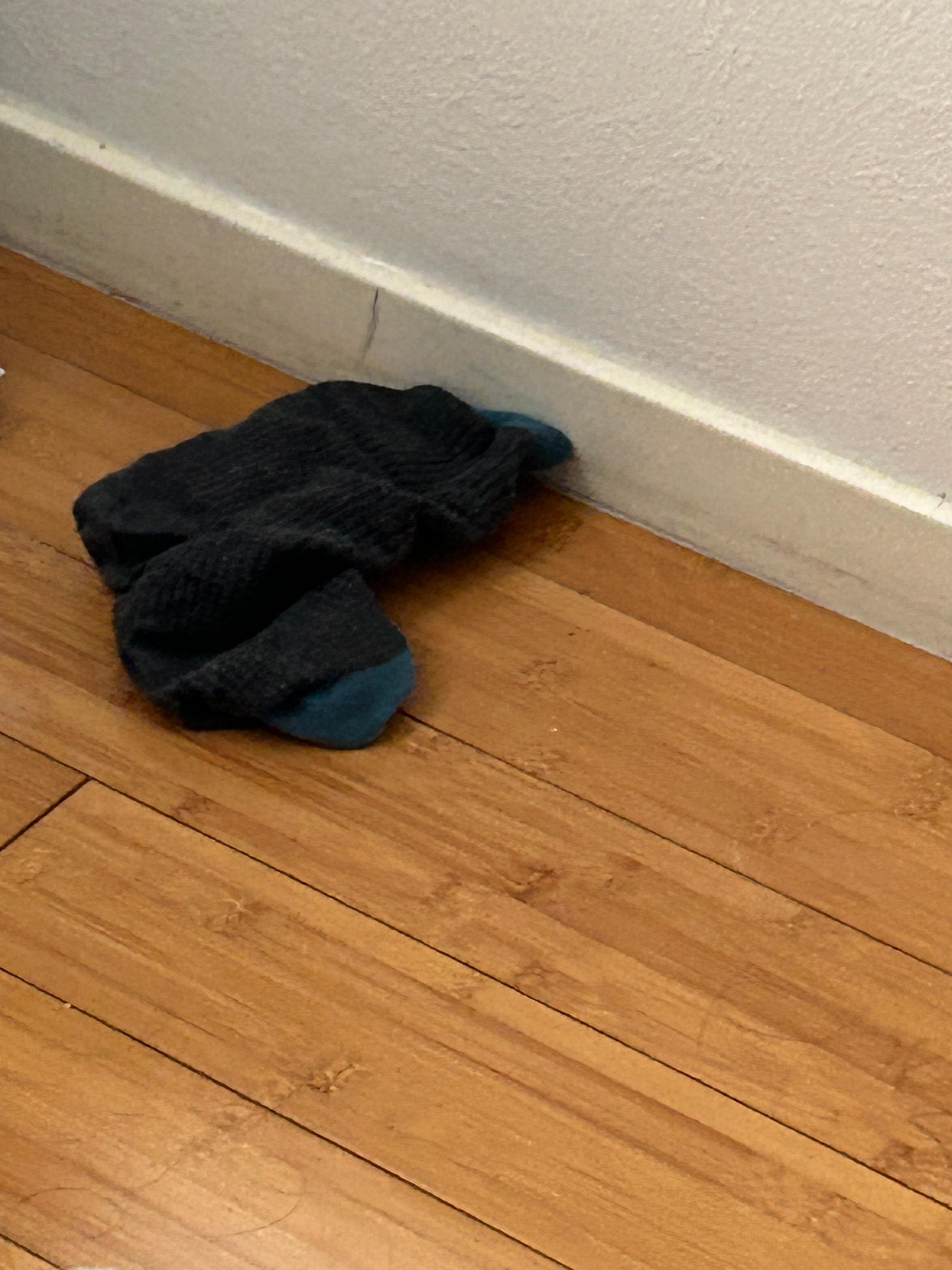 Sock we found on the door
