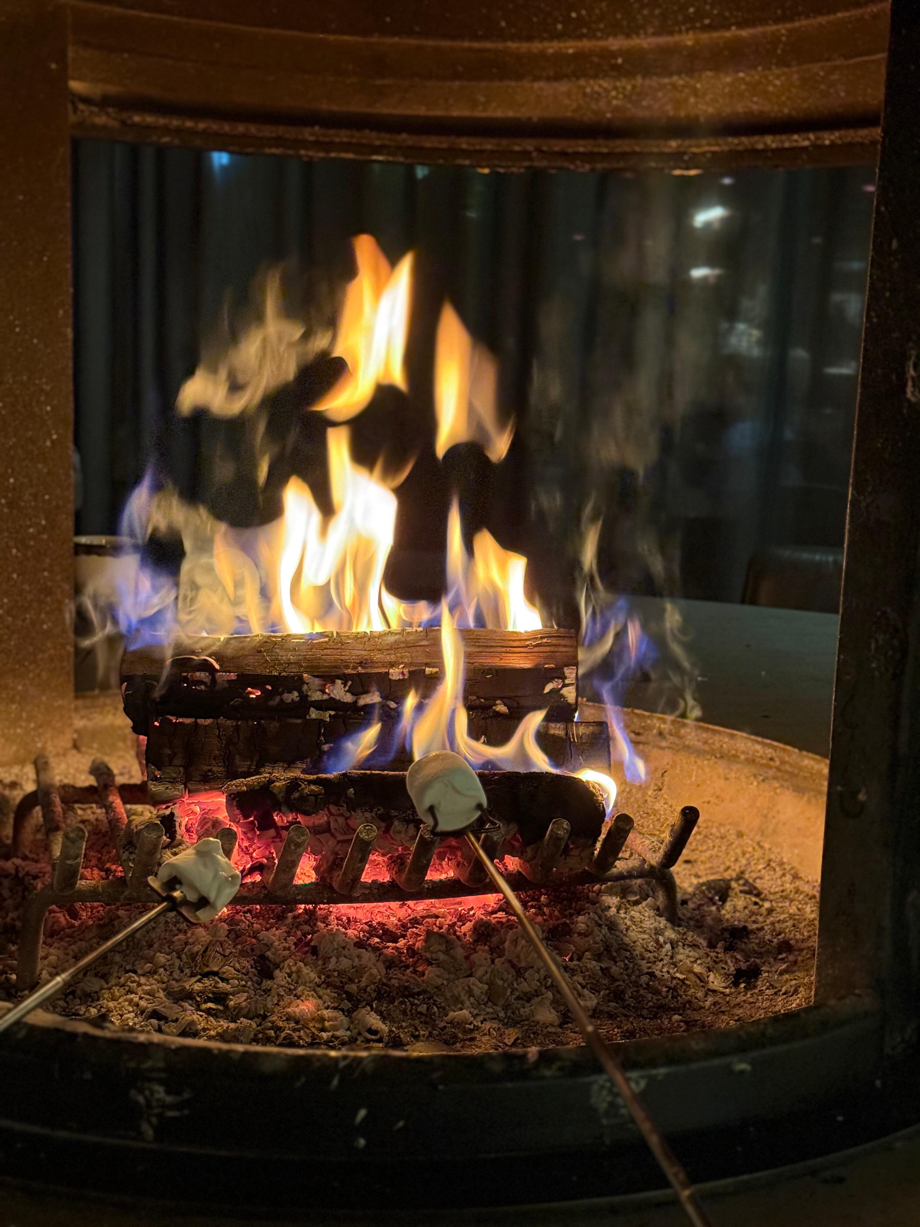 Toasting Marshmallows in the bar