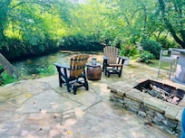 A shady, cool outdoor space.