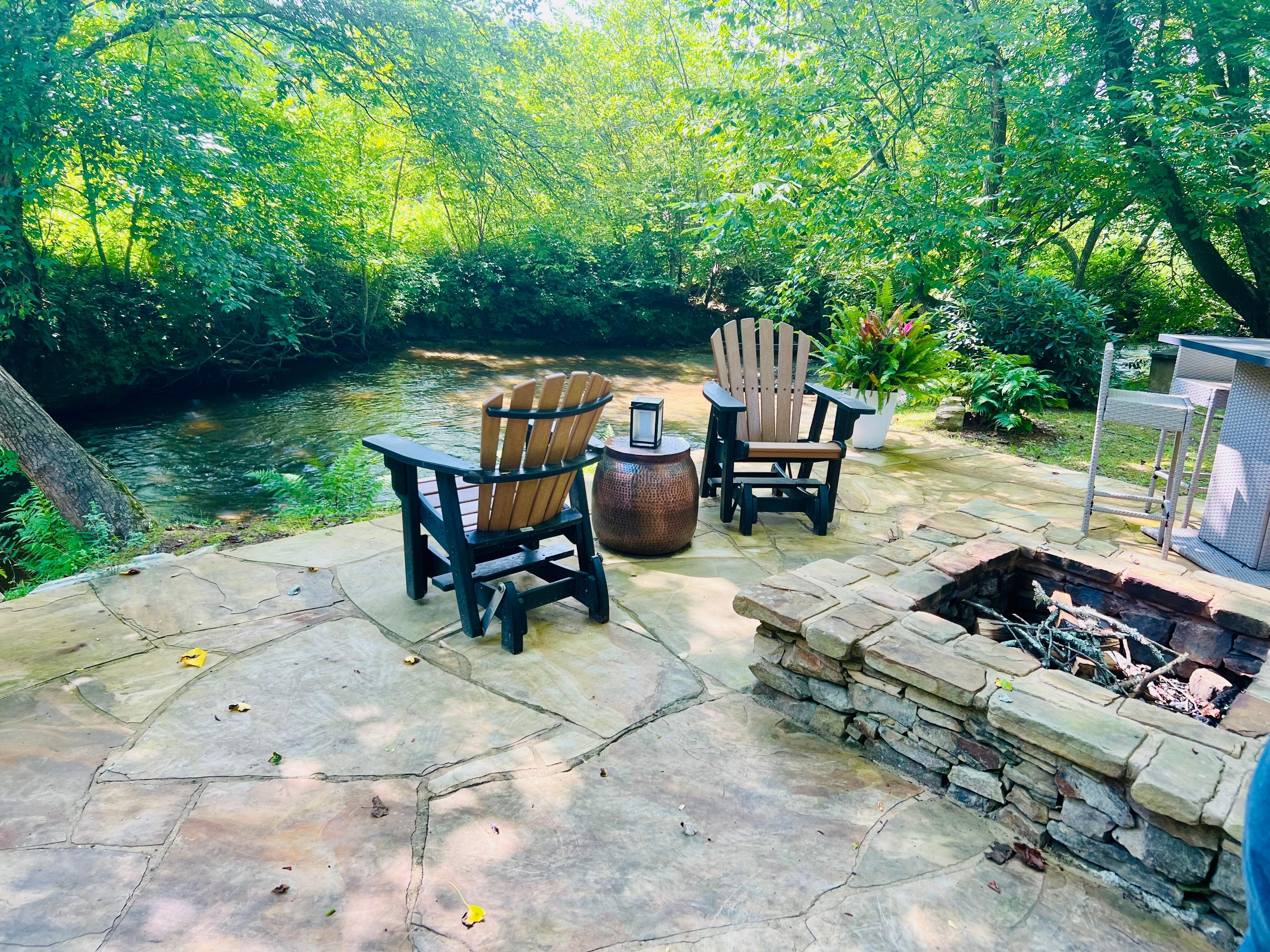 A shady, cool outdoor space.  