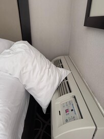 It was impossible to avoid the fan blowing right onto the bed