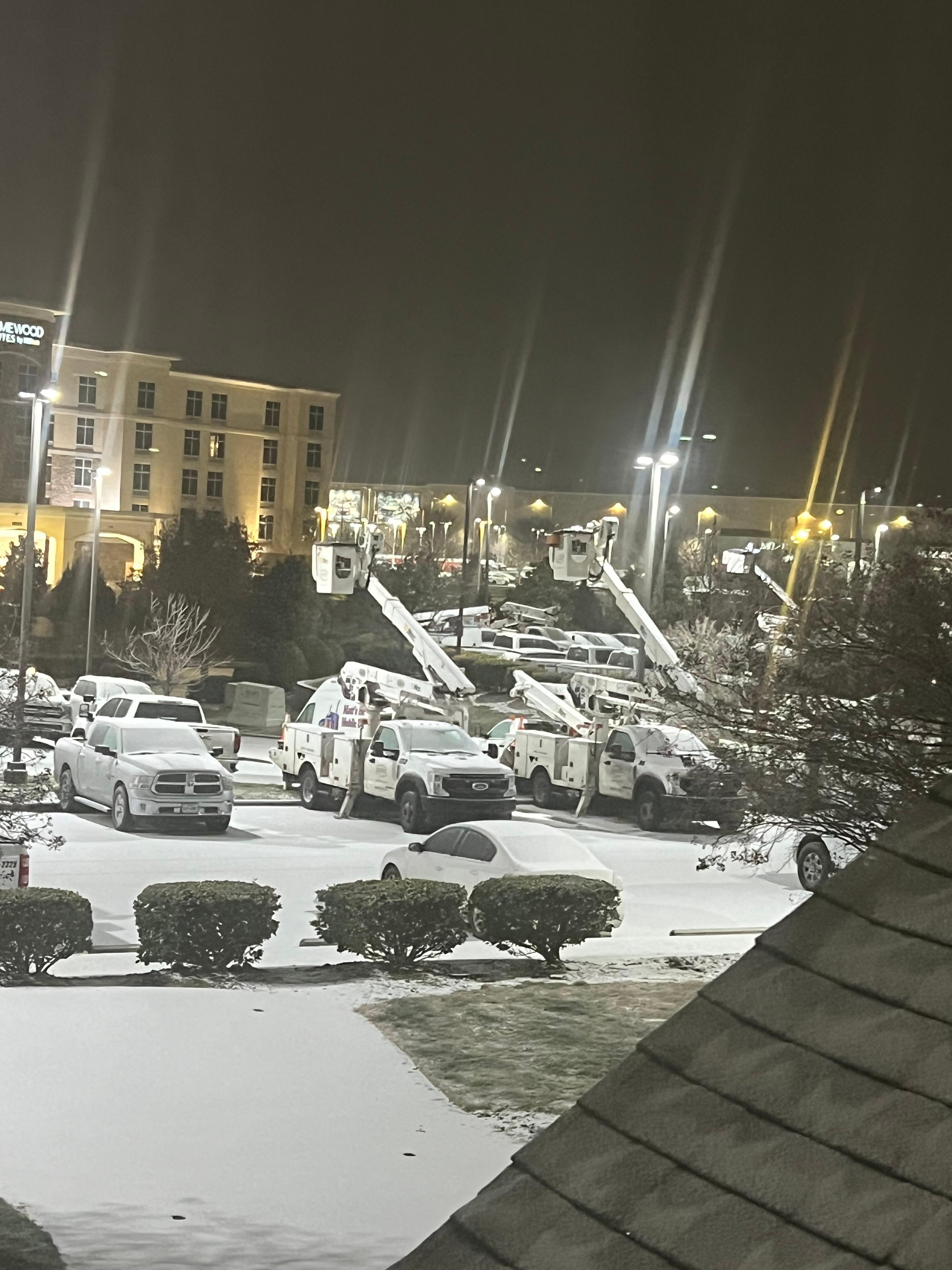 First morning of sleet and ice