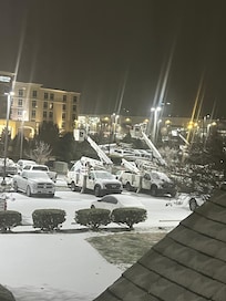 First morning of sleet and ice