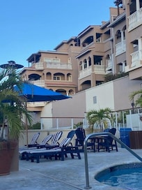 view from the pool of the Grande Bay Units