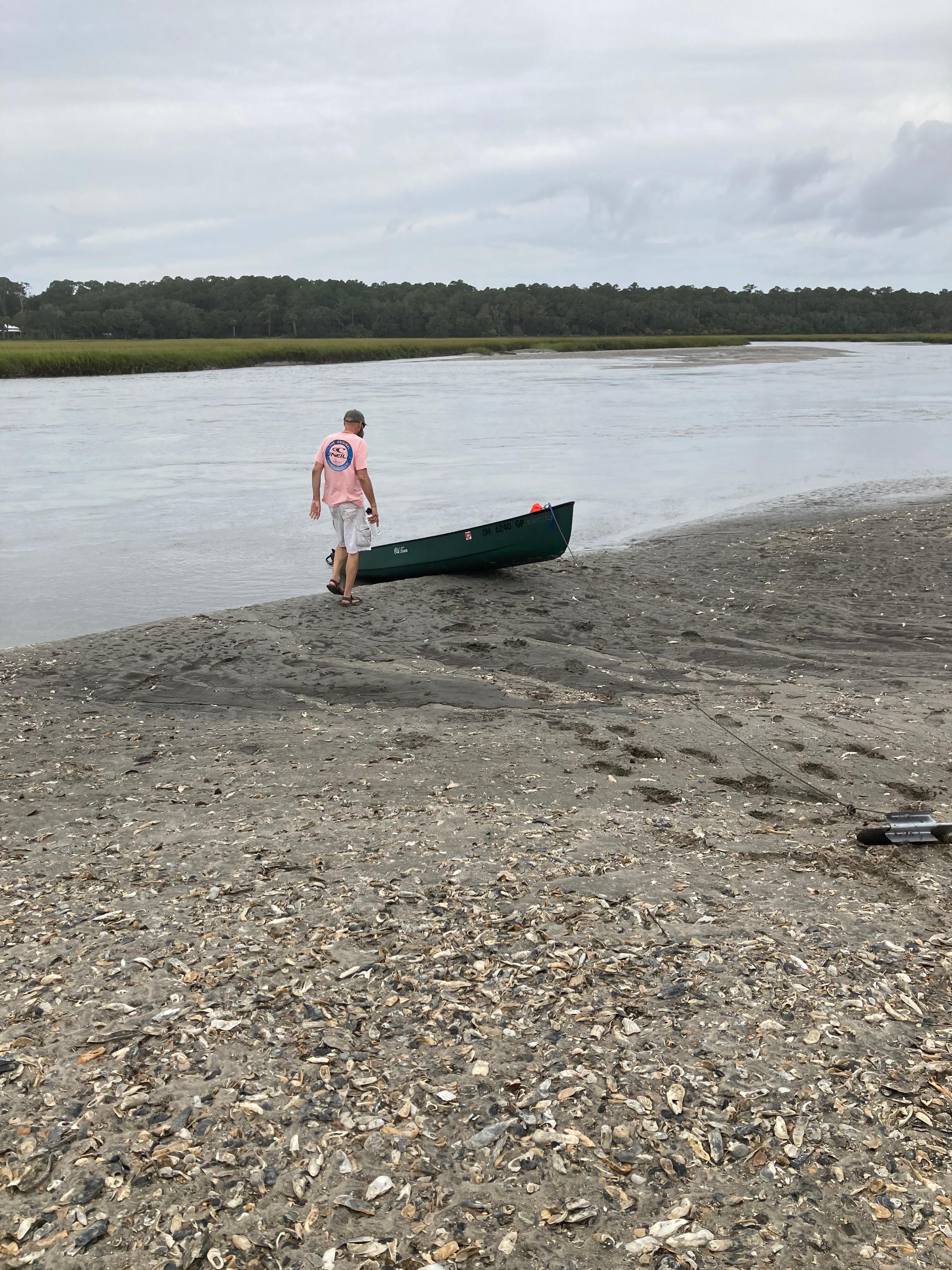 Frampton Inlet at low-rising tide