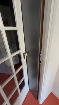 Bedroom door doesn’t close as the cupboard is too big and blocks the door