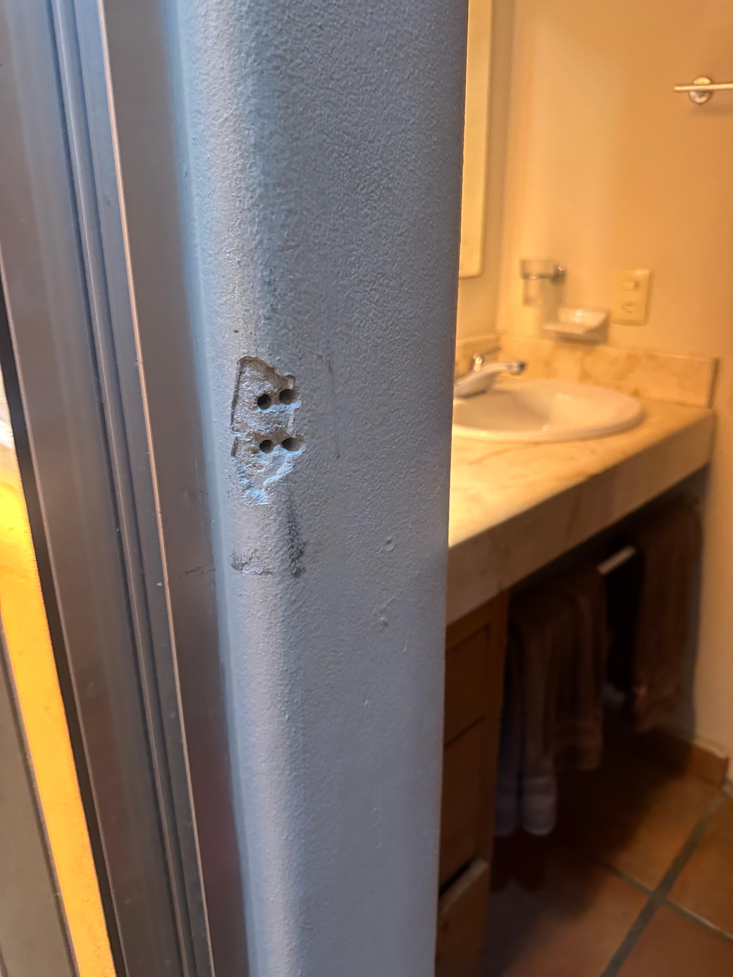 Bathroom door lock missing