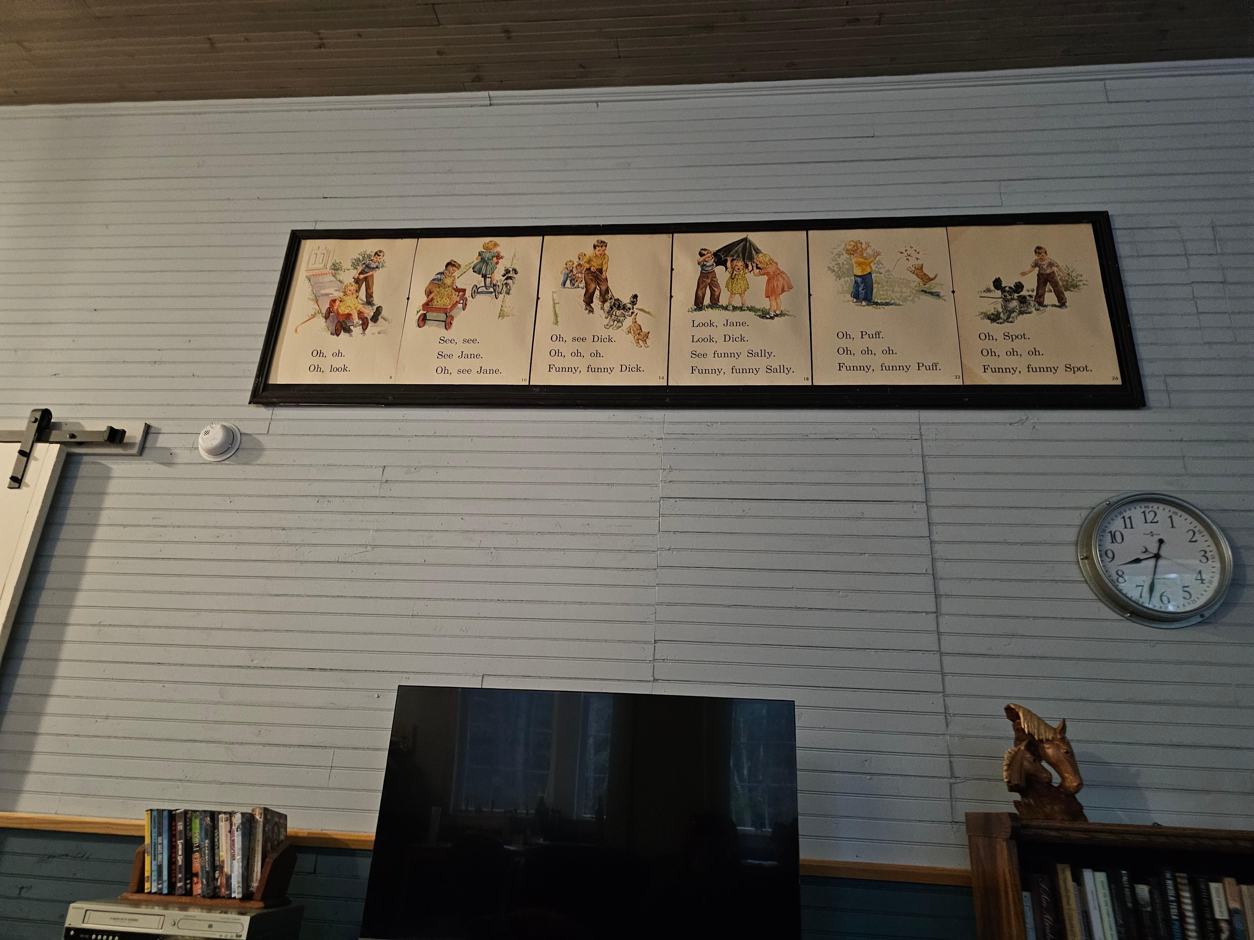 This is what must be an original of the "See Dick and Jane" reader series from back in the 1930s - 1960s.