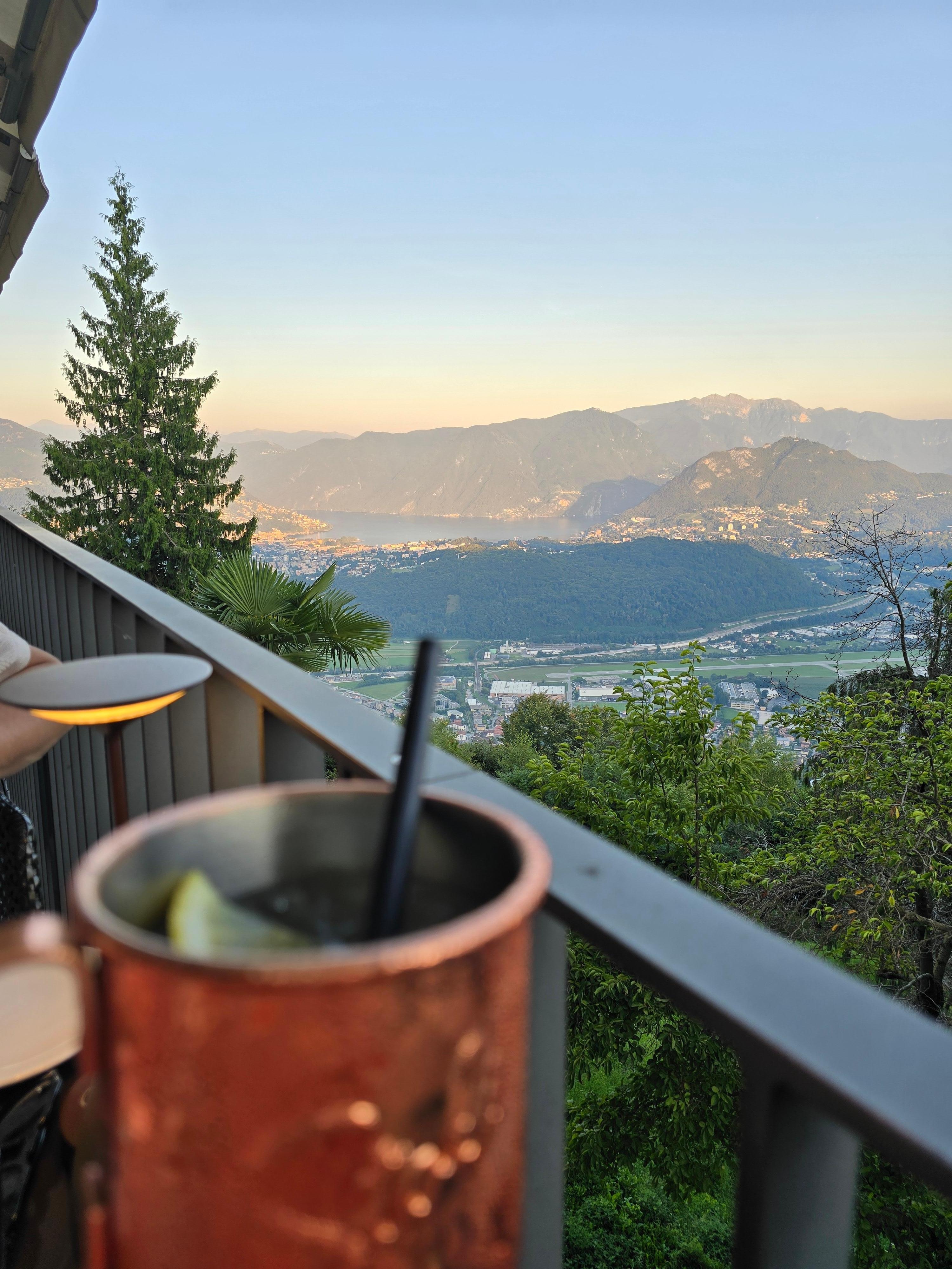 Aussicht beim Abendessen