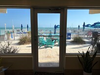 View from the lobby looking out to the pool