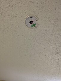 Exposed wires from previous smoke alarm