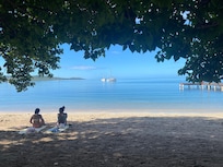 Great beach steps away.