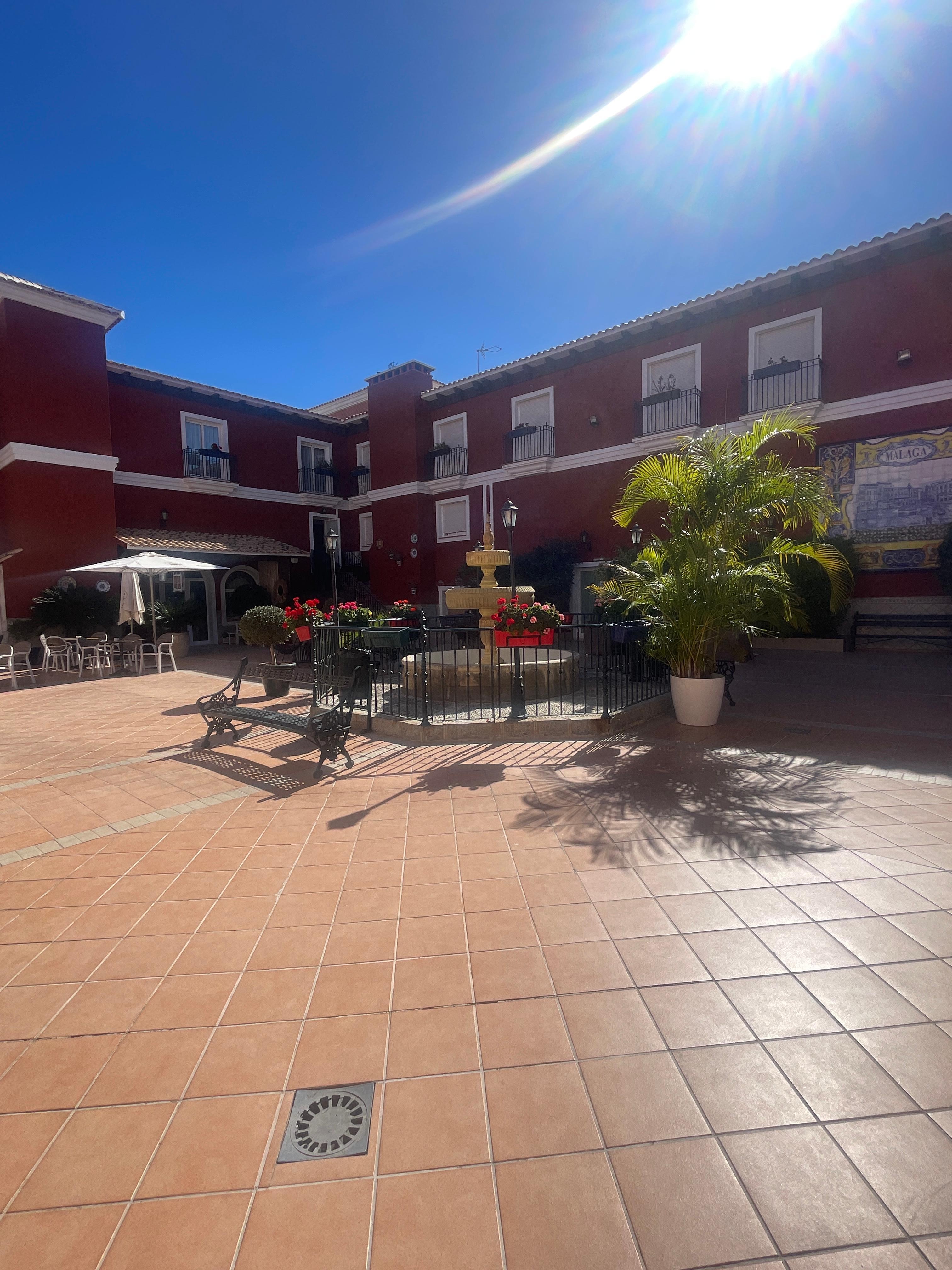 This is the court yard, of the hotel/ restaurant 