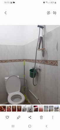 Advertised a walk in shower not one over the toilet