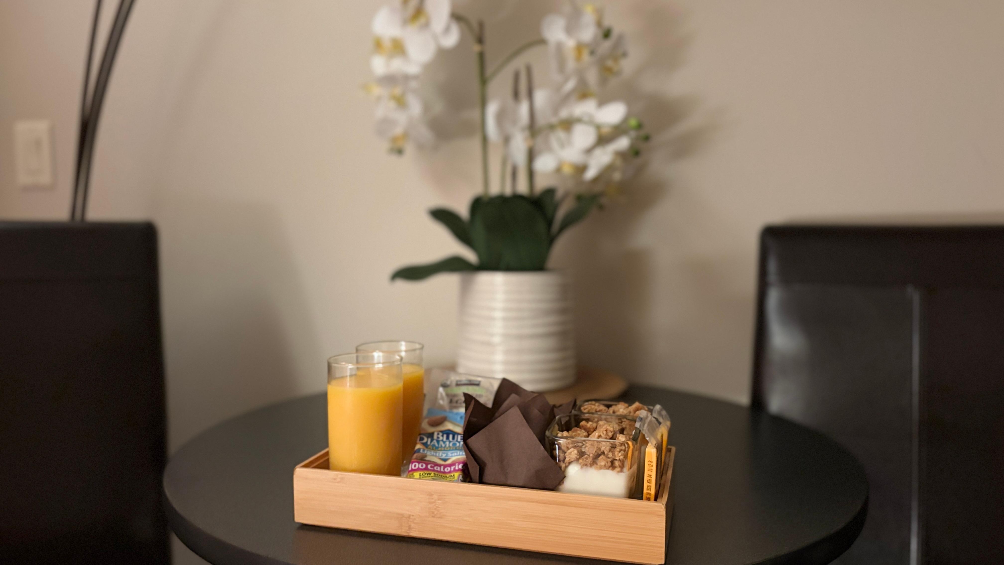 Breakfast delivered to your room!