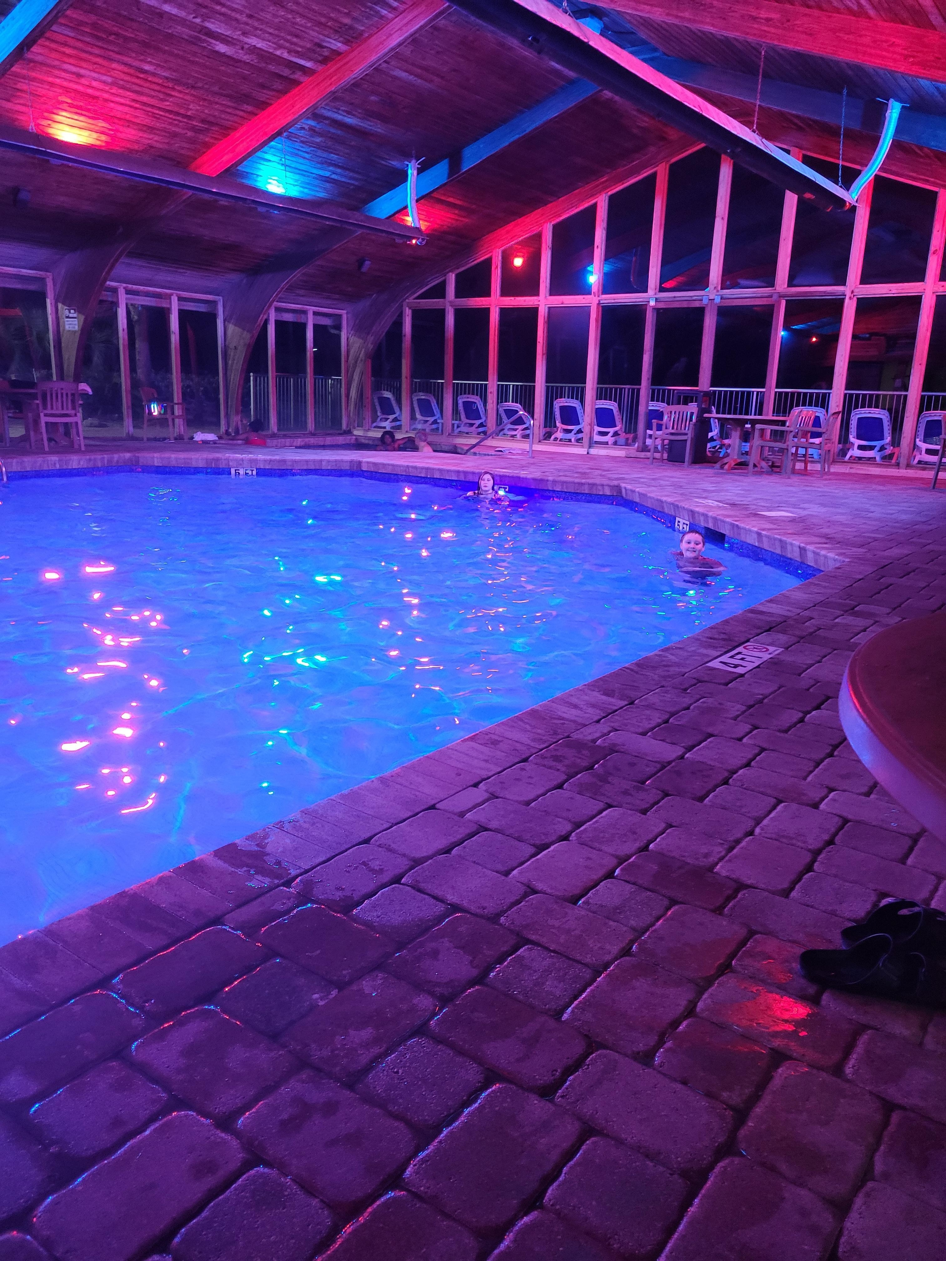 Indoor pool @ night