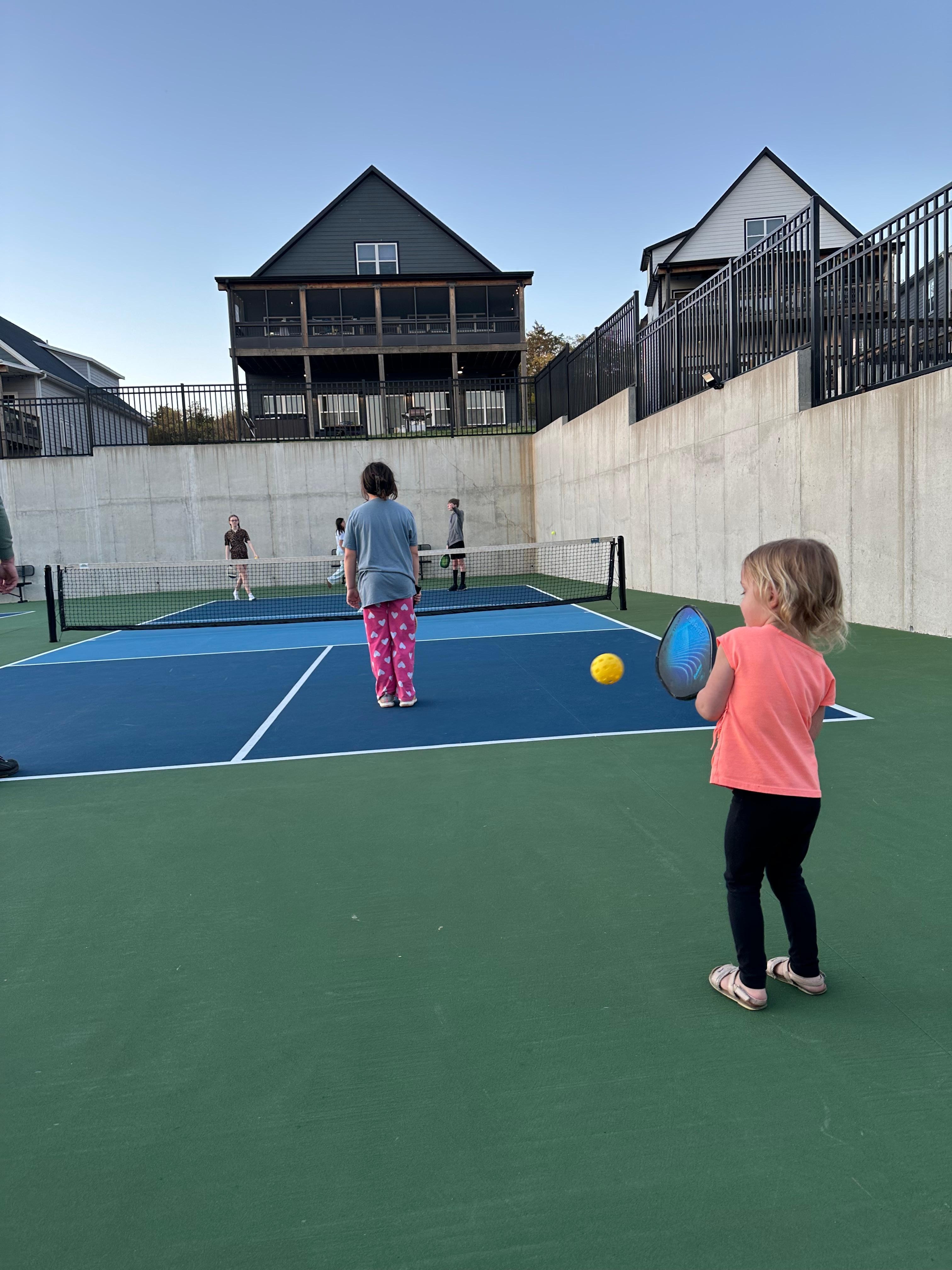 Two pickleball courts available to guests
