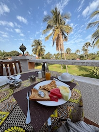 Utsikt frukost restaurang