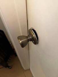 Junk door handle to the bunk bed room.