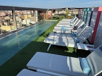 Pool in the morning sunshine