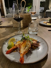 Dinner in the retaurant.