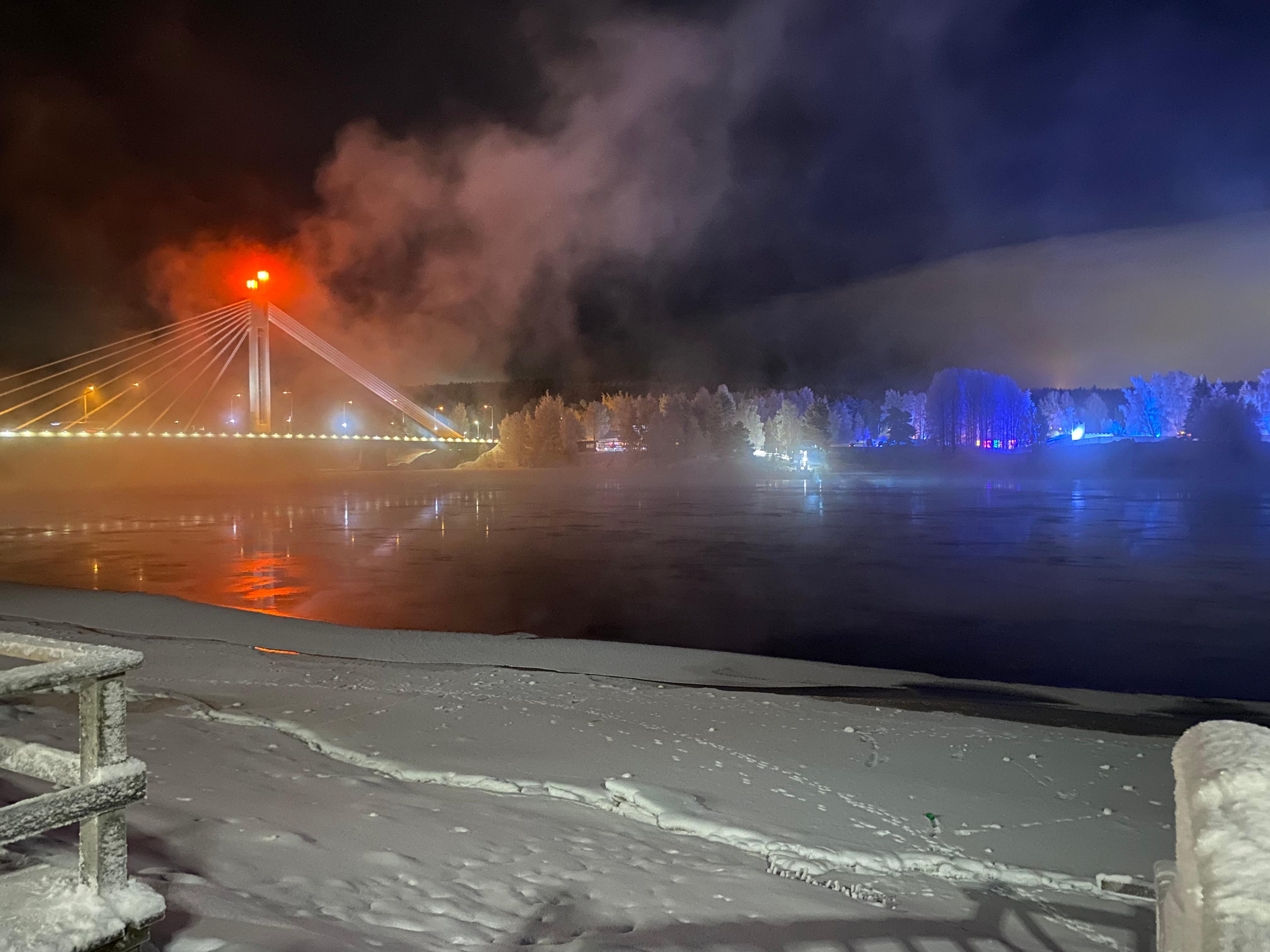 Nighttime view from windows 