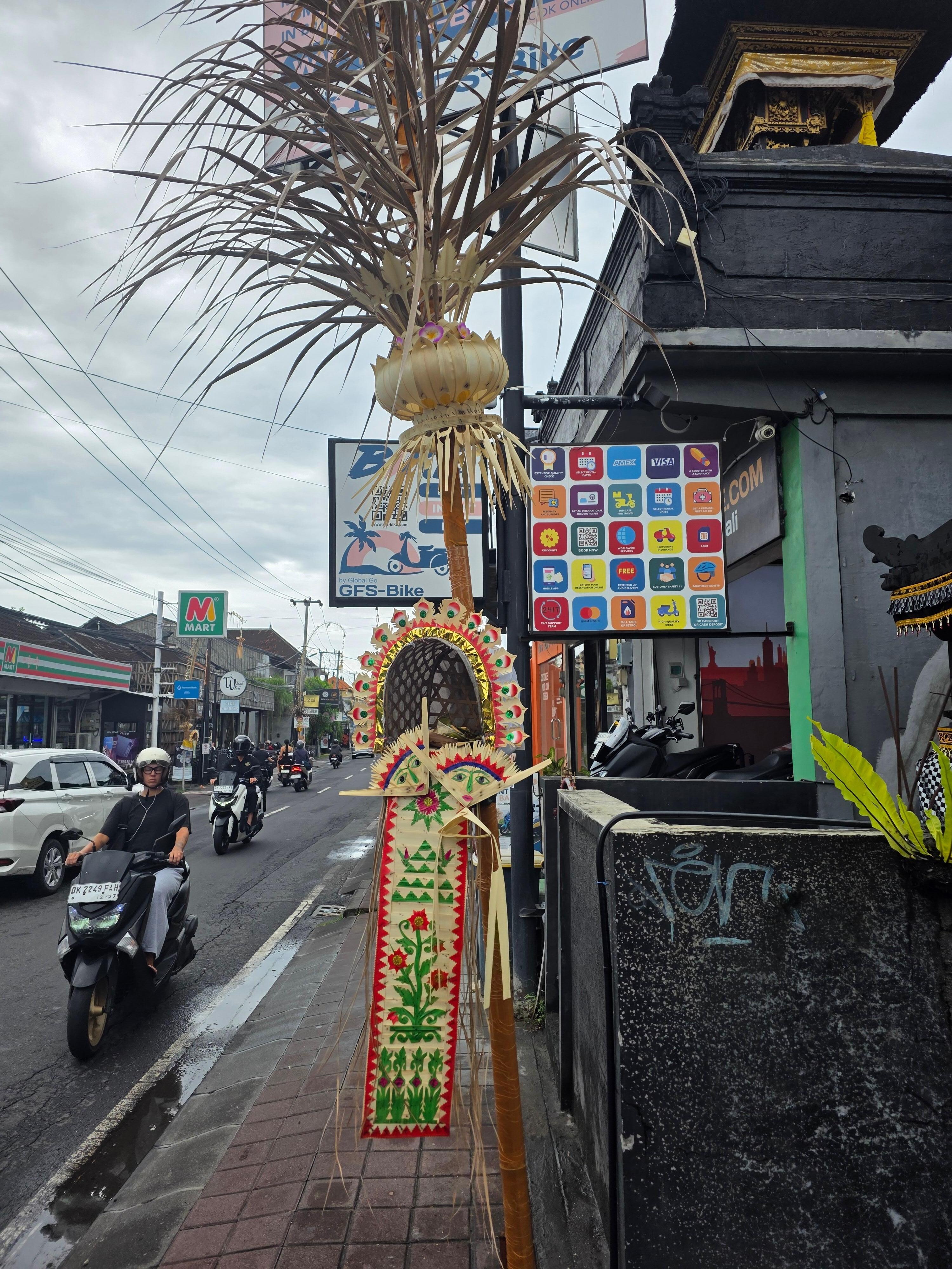 Main street near our villa in Canggu