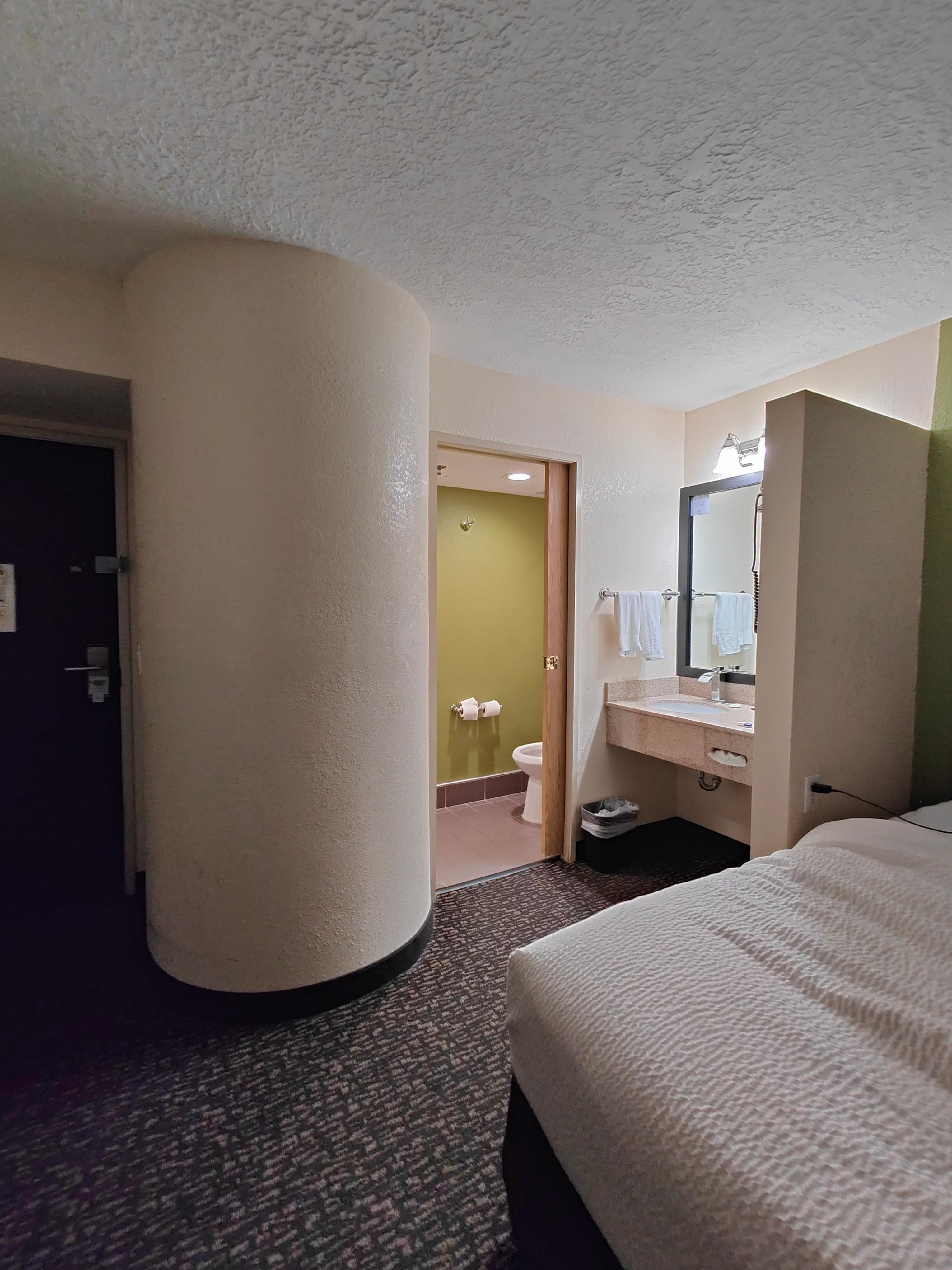 Restroom and vanity area 