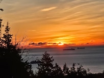 Beautiful sunrise from the patio.