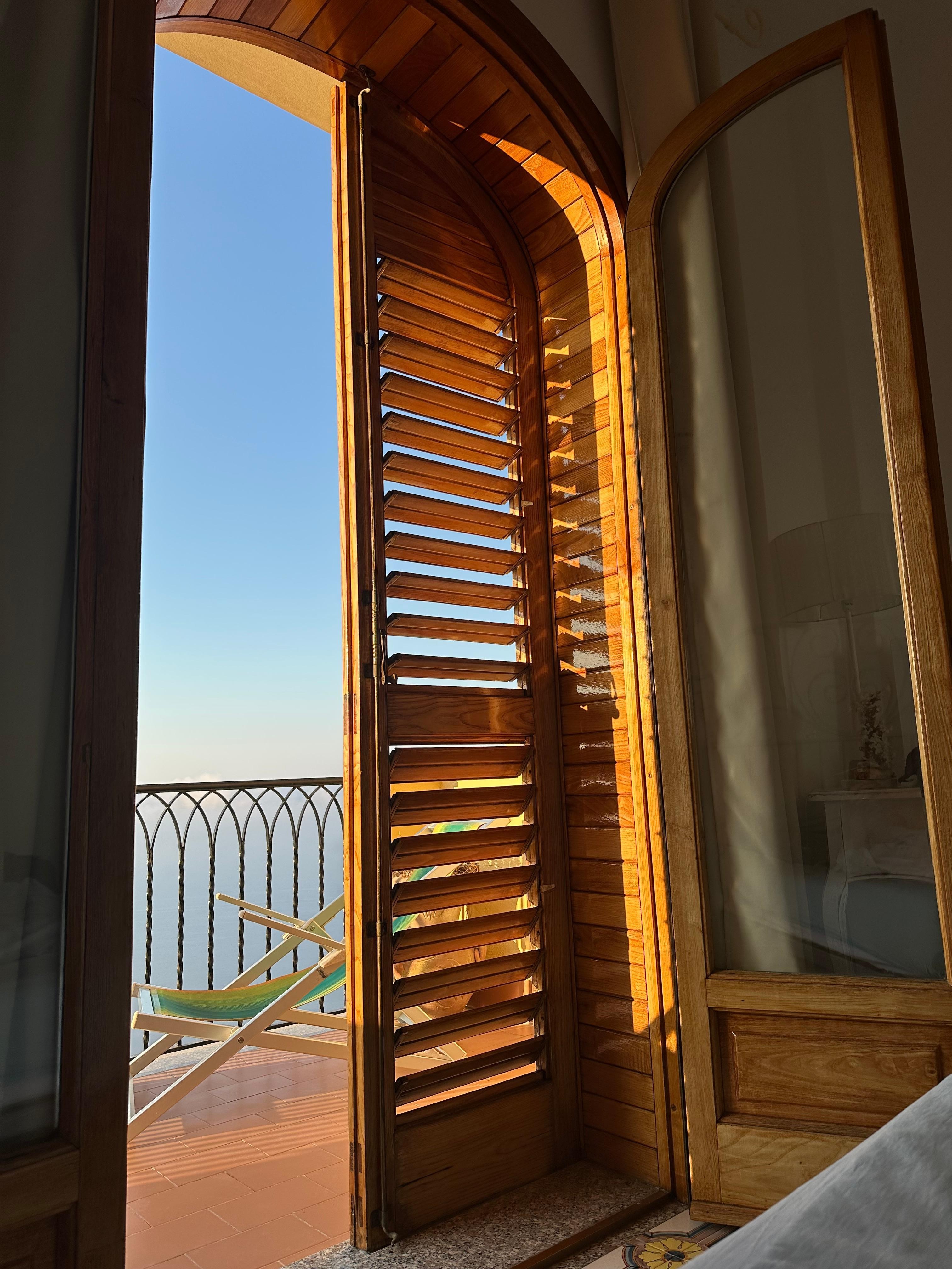 Morning view to bedroom belcony