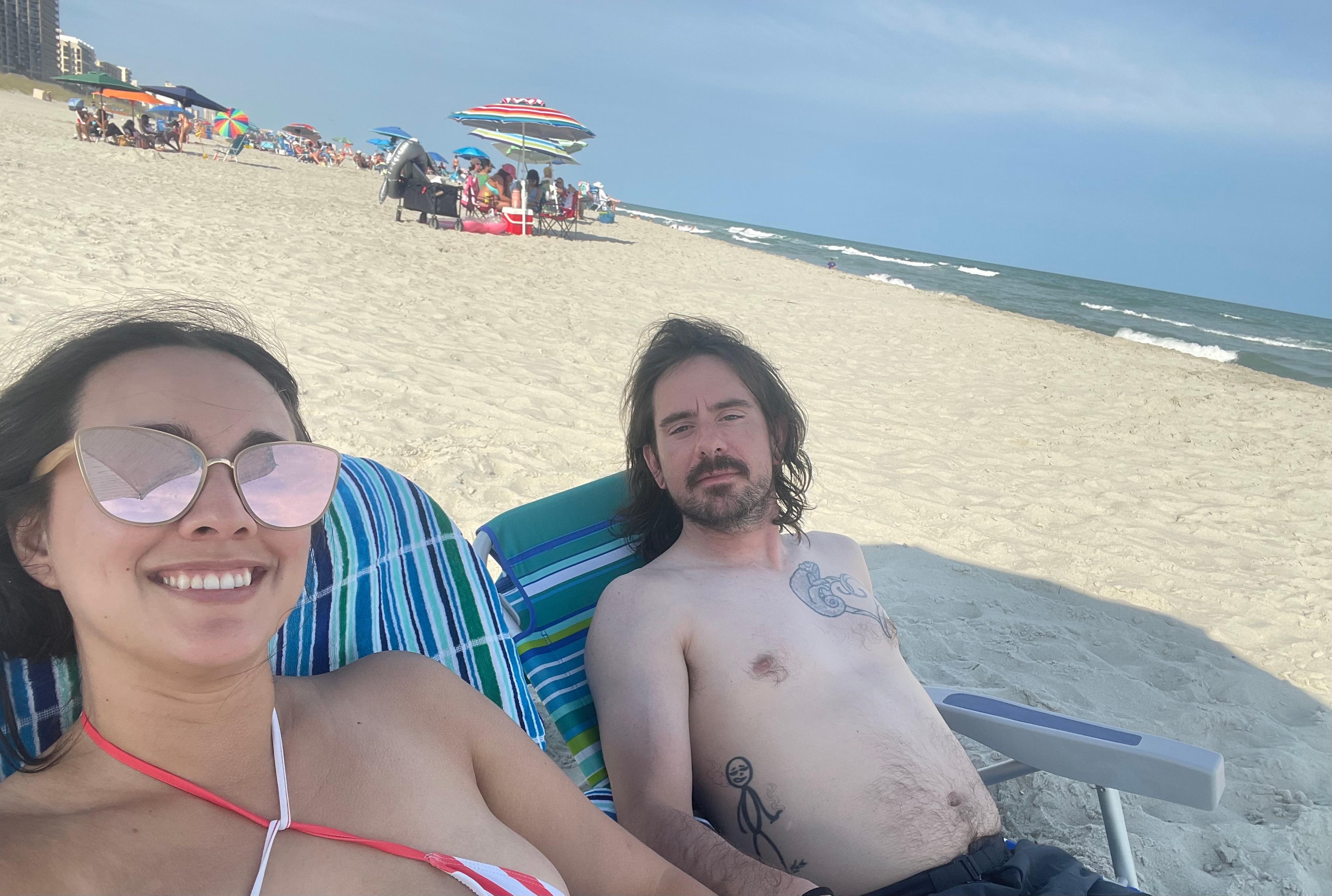 At the beach