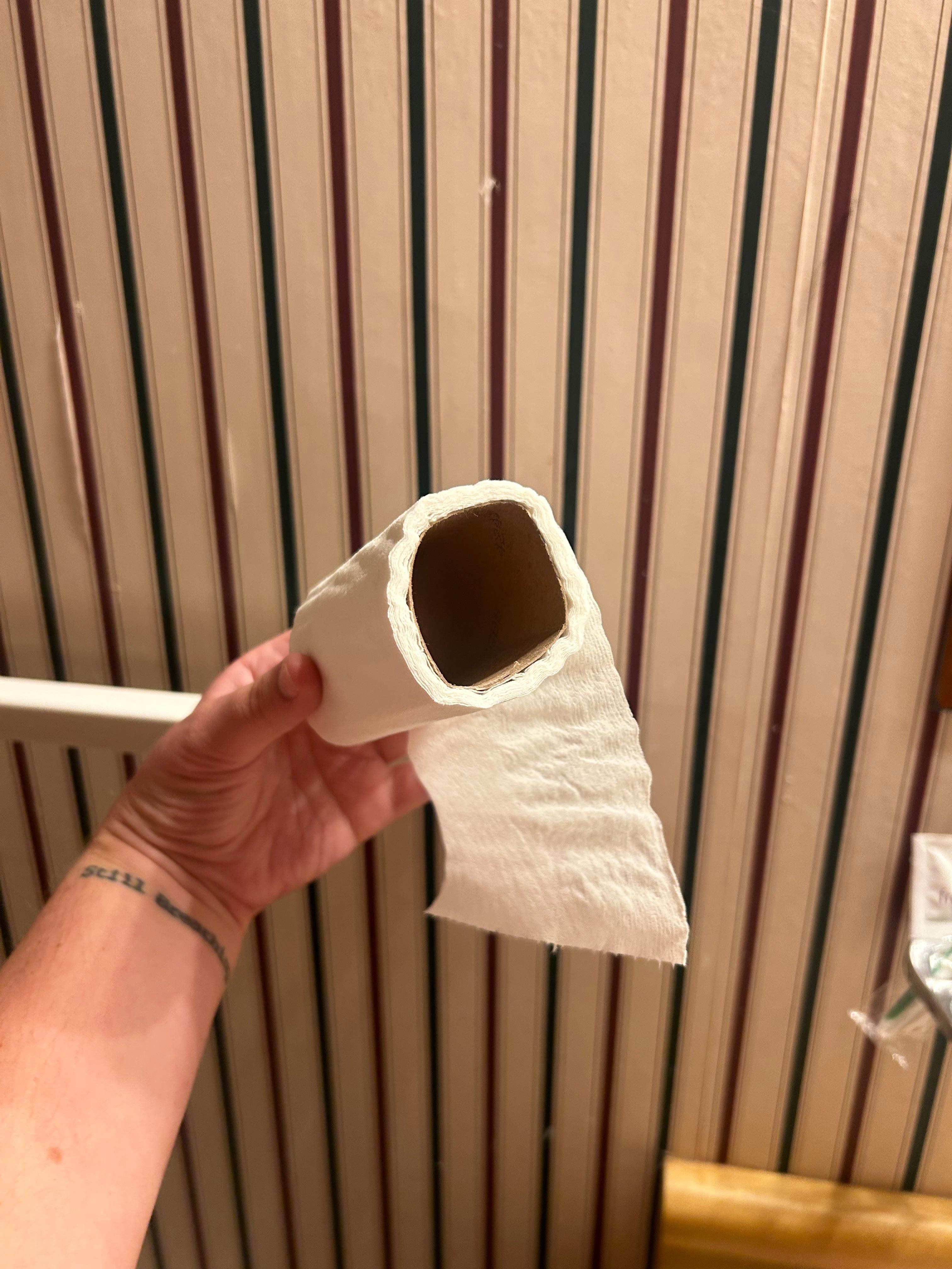 the only toilet paper in house upon arrival 