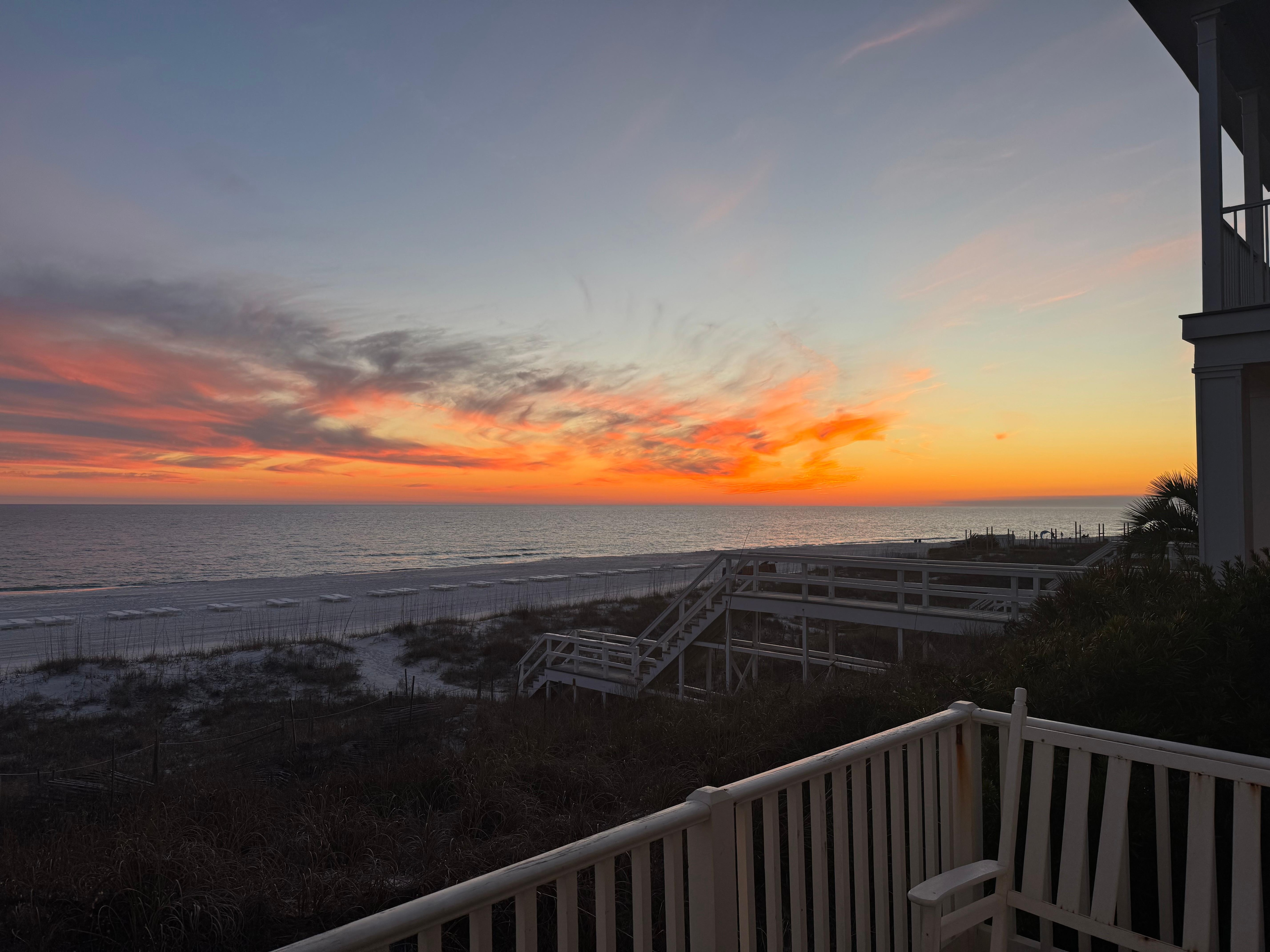 This picture at sunset from the back deck. 