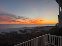This picture at sunset from the back deck.