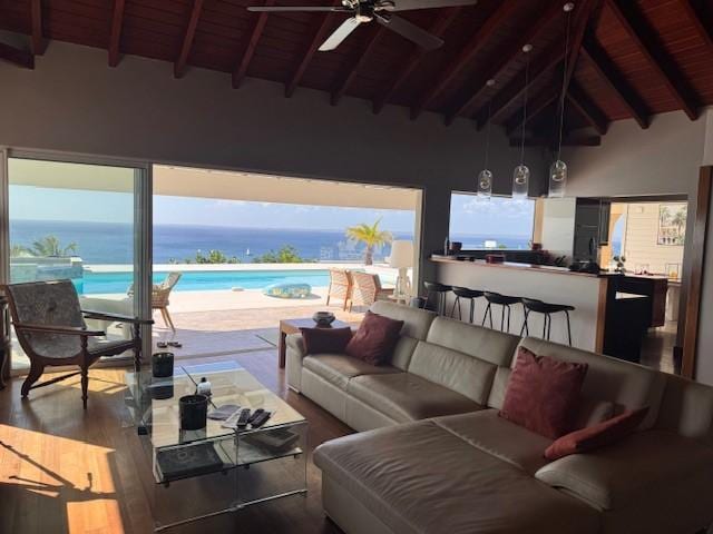 Pool view from inside