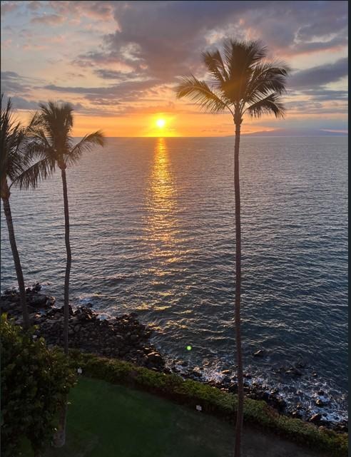 Rooftop deck at sunset