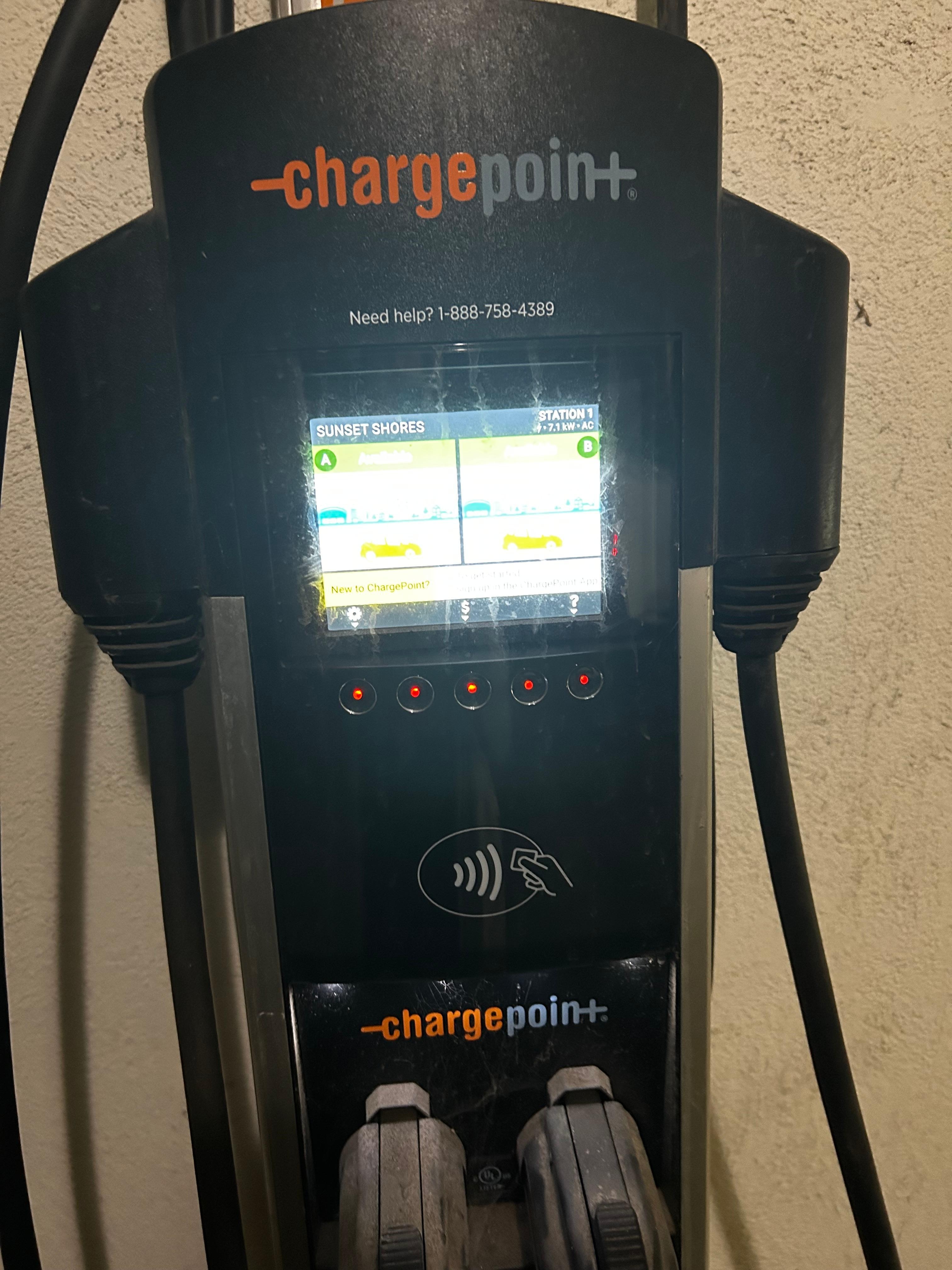 EV Charger in gated parking area
