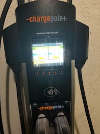 EV Charger in gated parking area
